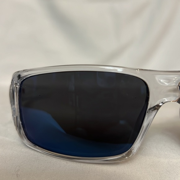 Pre Owned Like New “OAKLEY” CRANKSHAFT Polished Clear Frame Lens Ice Iridium - Picture 5 of 8